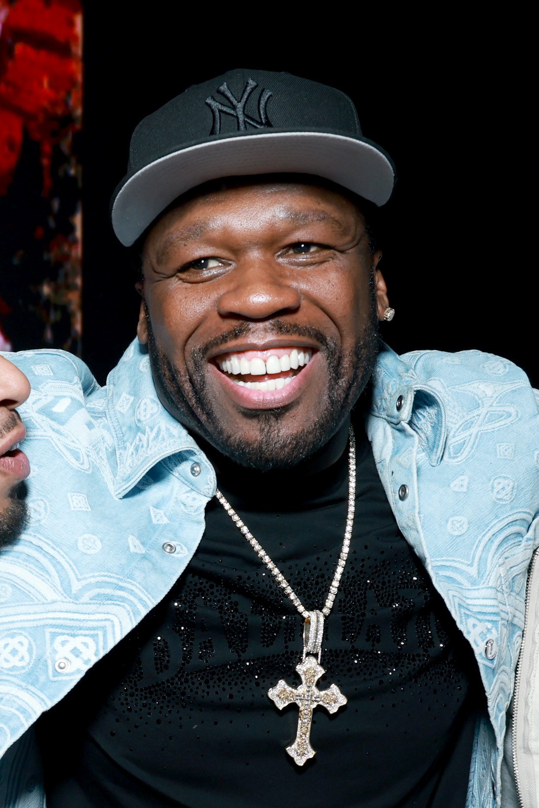 50 Cent at the Street Fighter Planet Hollywood event in New York City