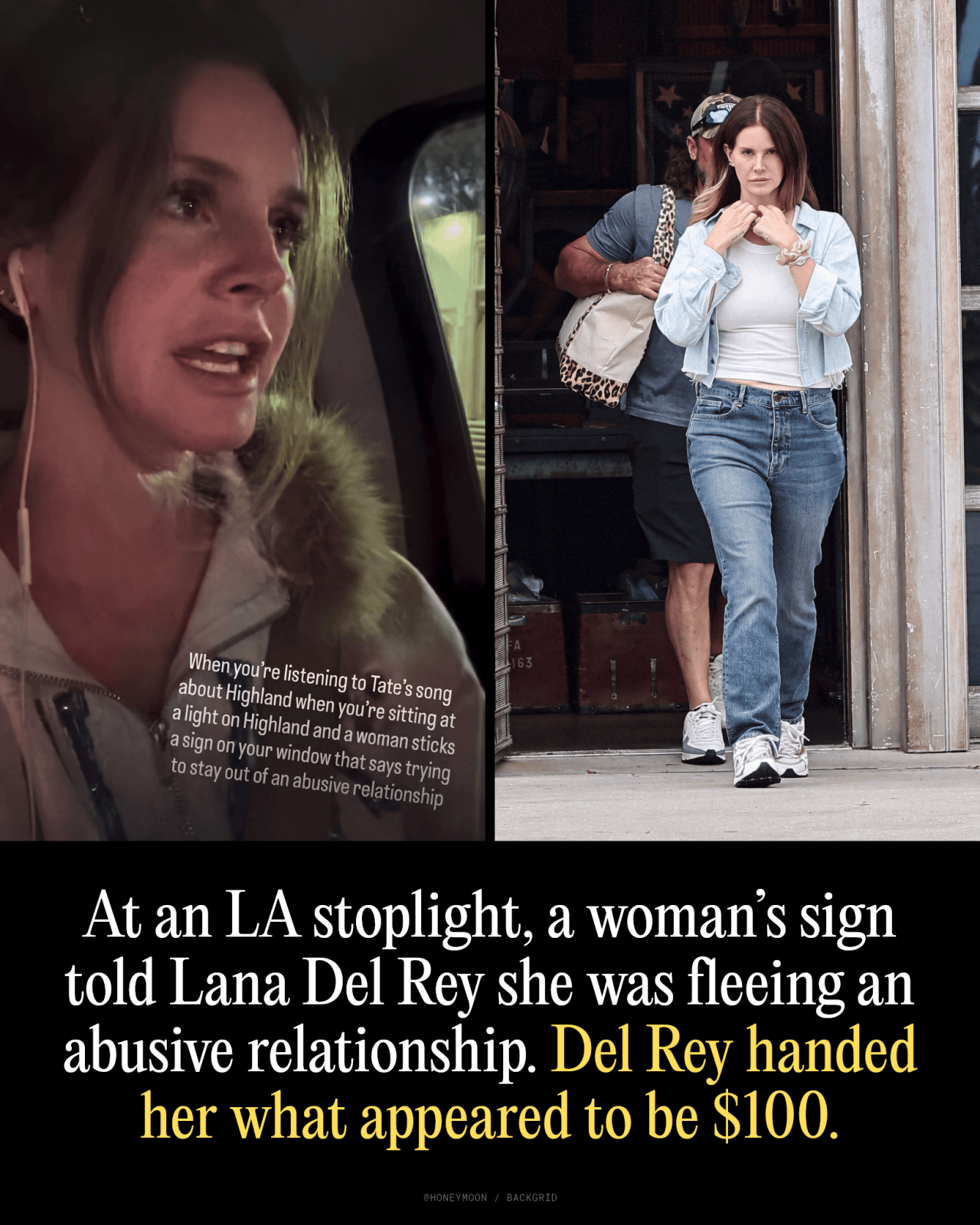 A Woman's Sign Told Lana Del Rey She Was Fleeing Abuse. Here's What Lana Did Next
