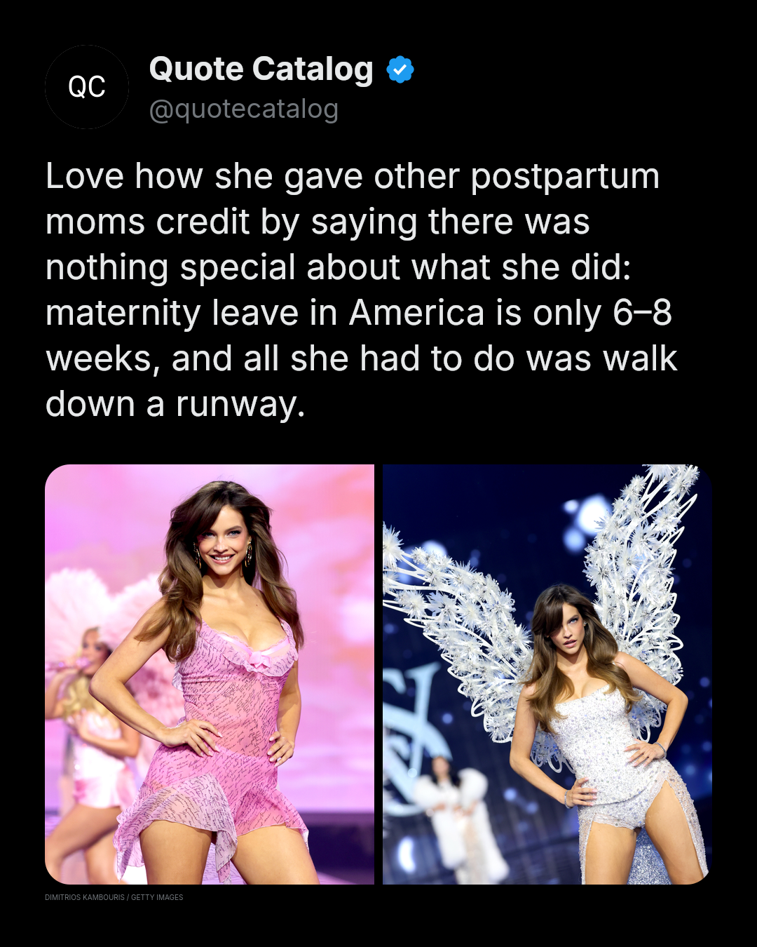 Barbara Palvin walking the Victoria's Secret Fashion Show runway