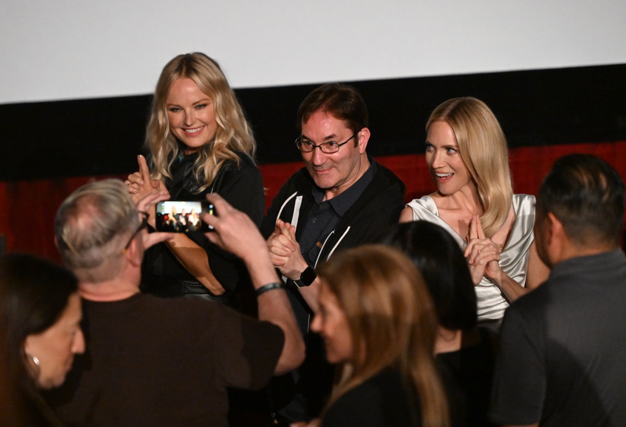 Malin Akerman and Brittany Snow smiling with fans at a FYC screening event for The Hunting Wives in Los Angeles
