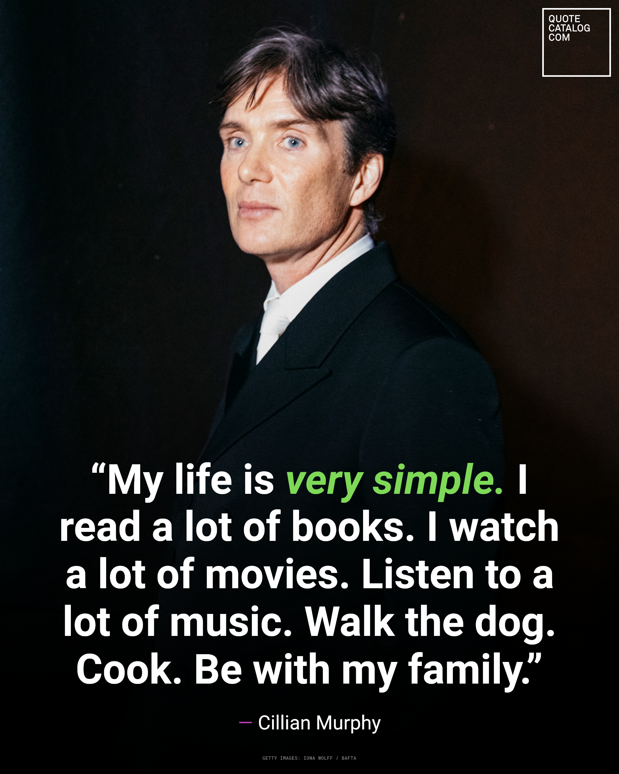 Click to open the image gallery Cillian Murphy at a BAFTA event