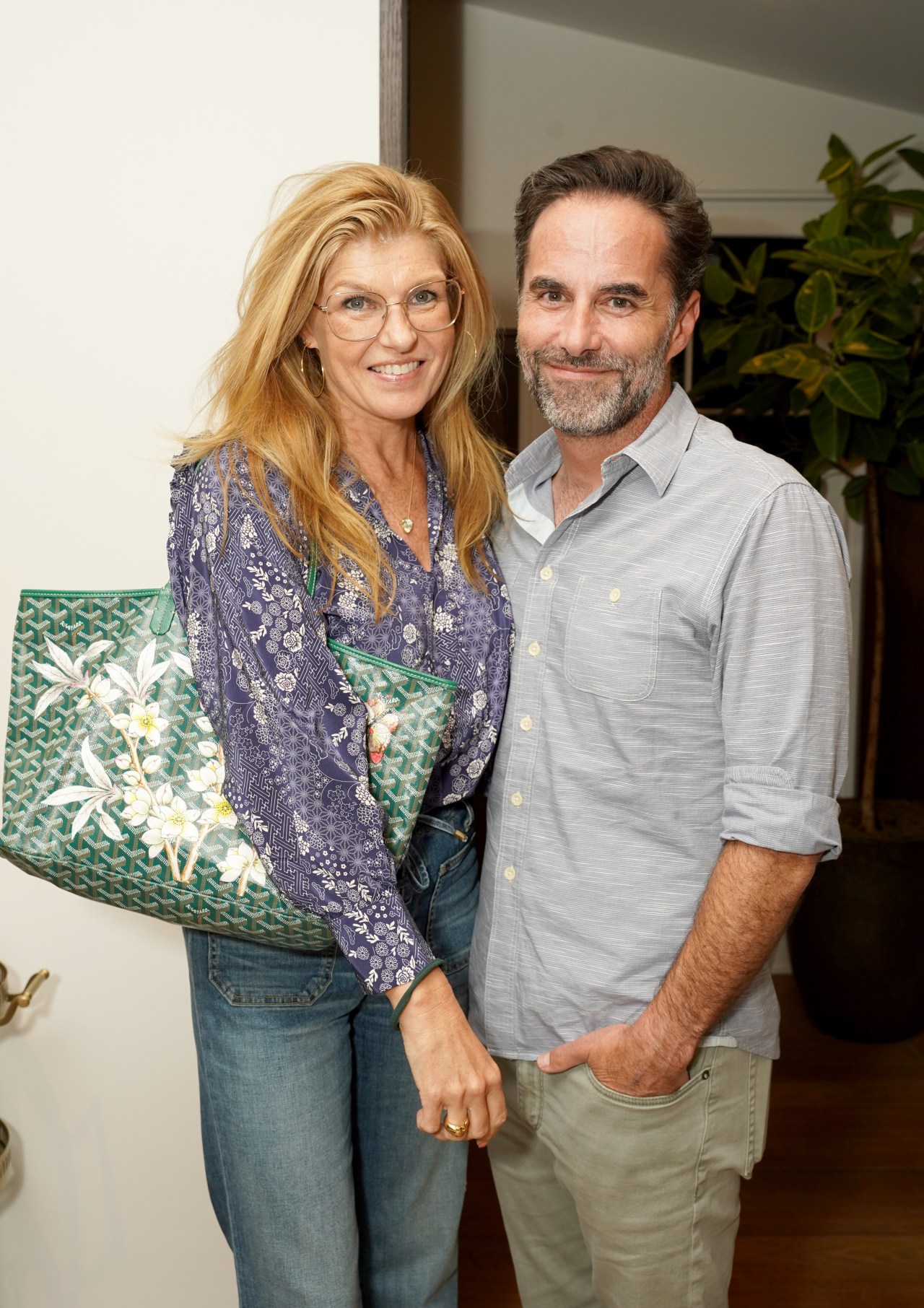 Connie Britton and David Windsor standing together at a Soho House event in West Hollywood