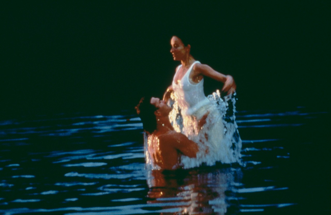 Patrick Swayze and Jennifer Grey in a scene from the 1987 film Dirty Dancing