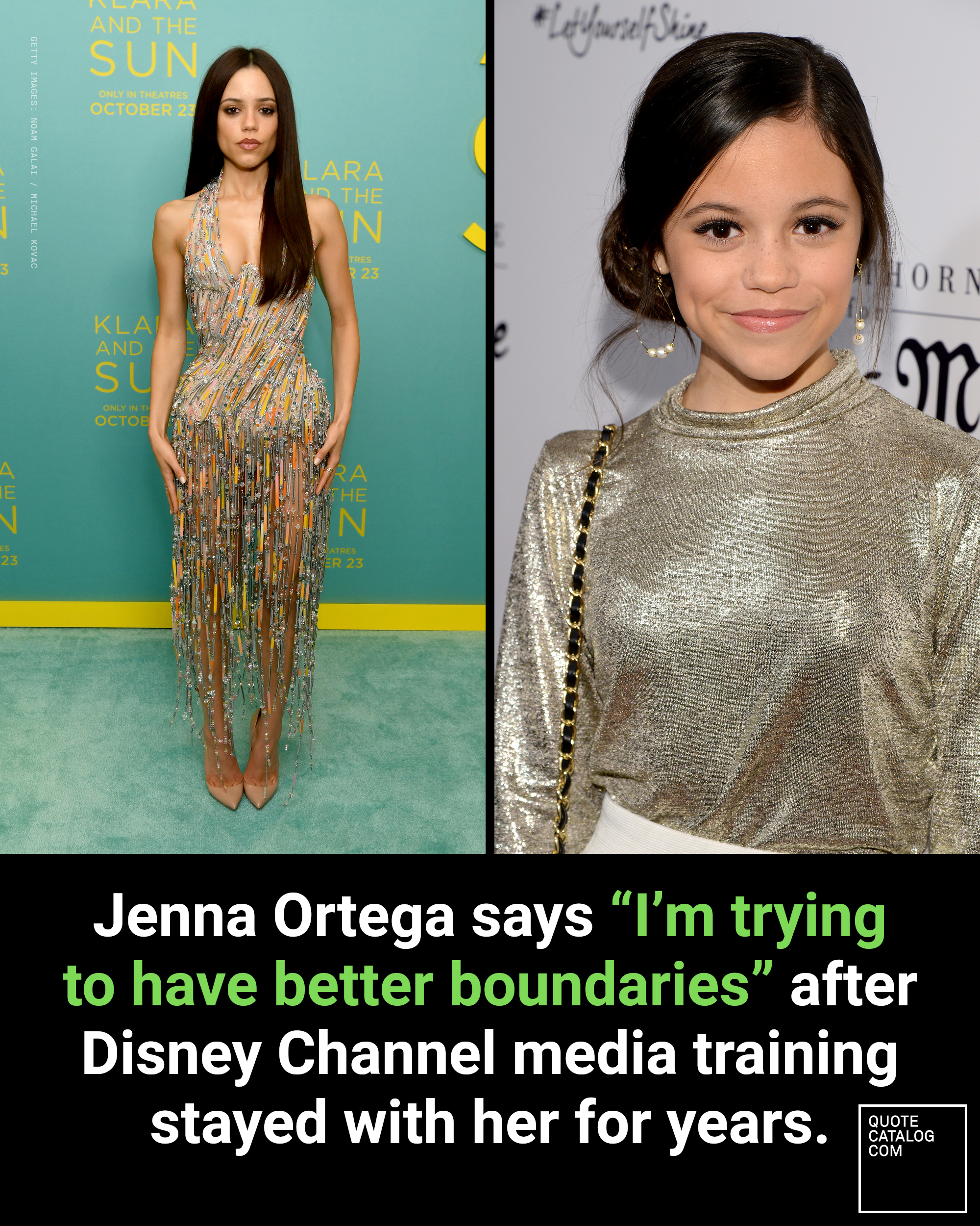 Jenna Ortega posing at an event