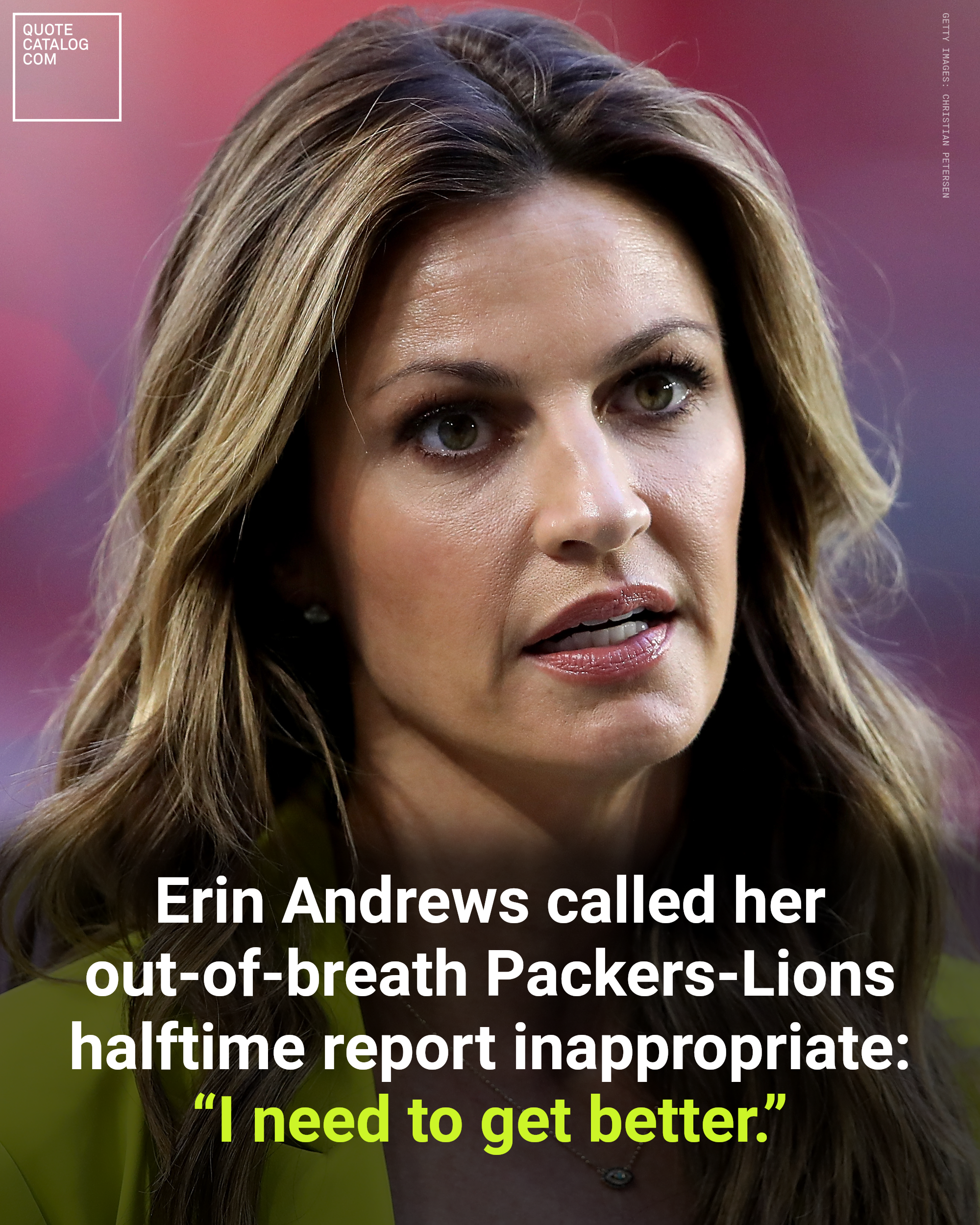 Erin Andrews on the sideline during an NFL game