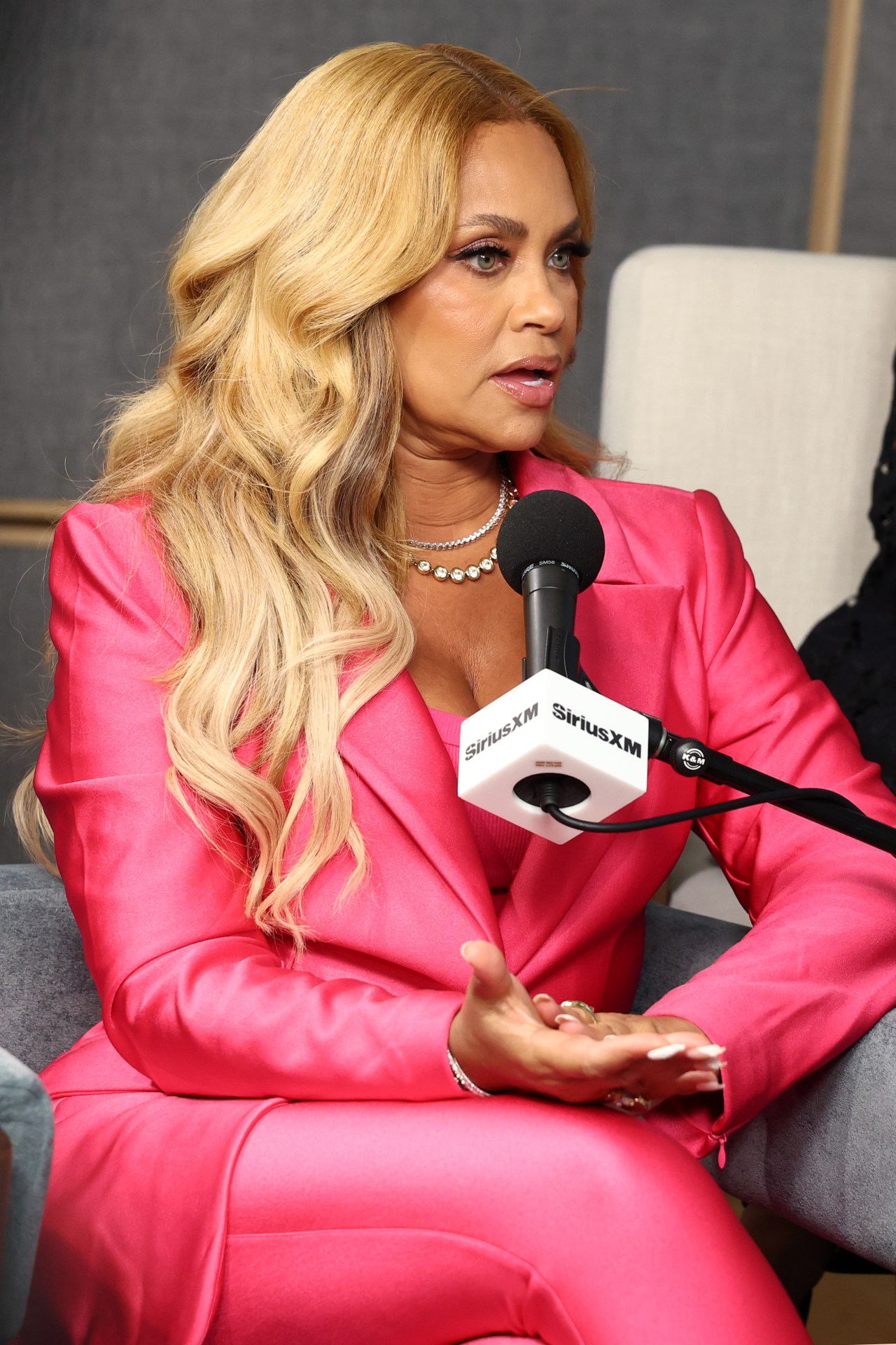 Gizelle Bryant at SiriusXM Studios in New York City for an Andy Cohen Live taping