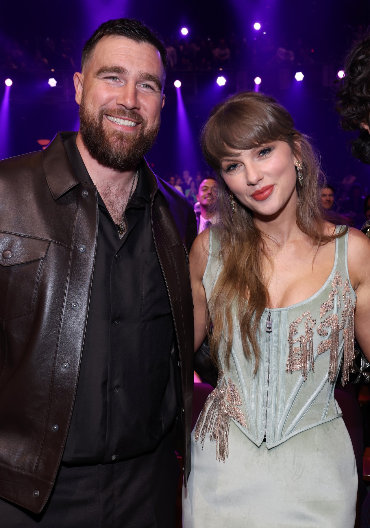 Travis Kelce and Taylor Swift at the 2026 iHeartRadio Music Awards at Dolby Theatre in Los Angeles