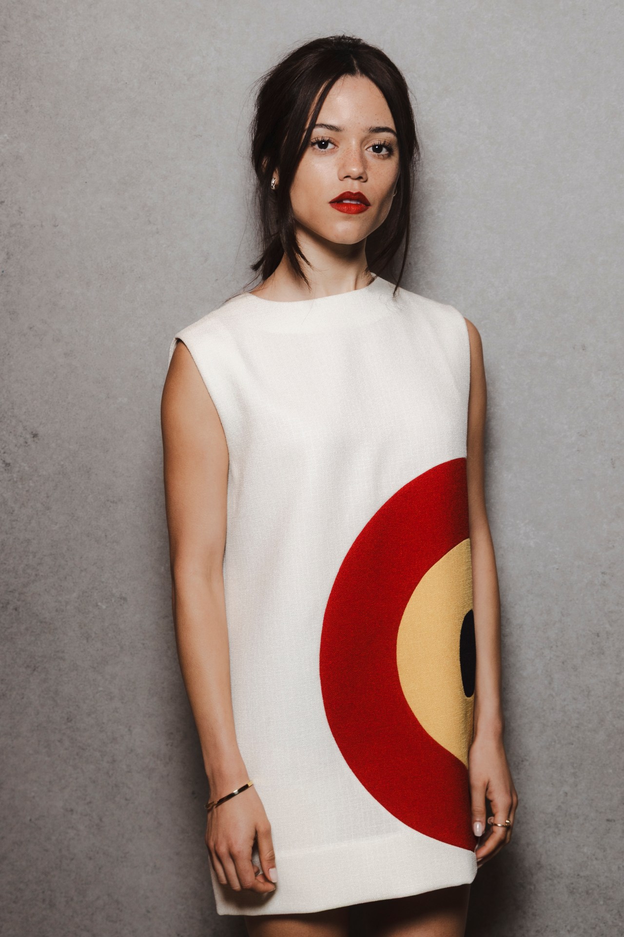 Jenna Ortega posing for a portrait at the 21st Rome Film Festival