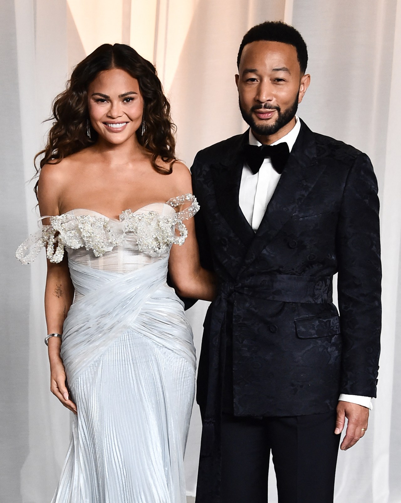 John Legend and Chrissy Teigen at the Academy Museum Gala in Los Angeles