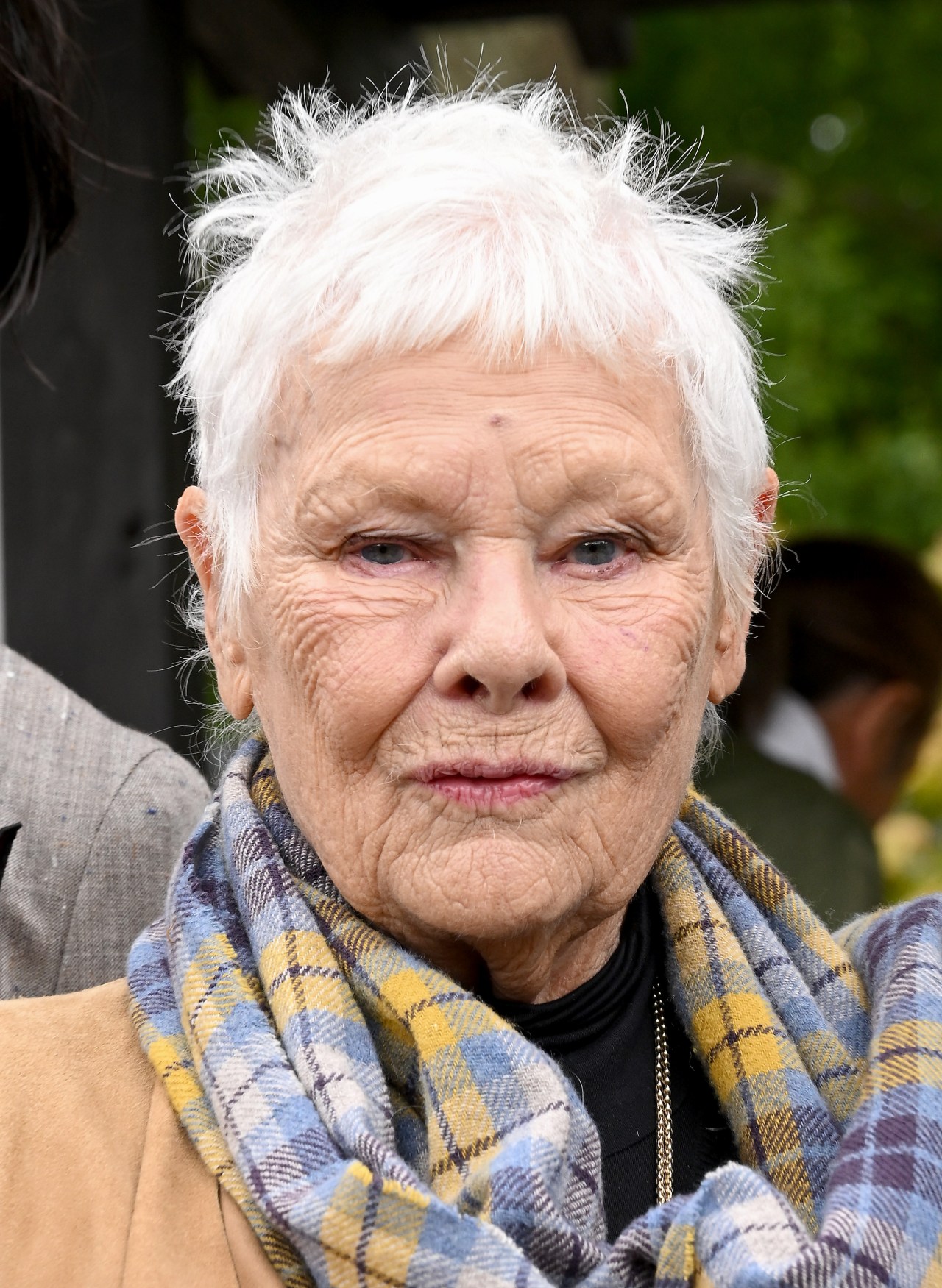 Dame Judi Dench at the RHS Chelsea Flower Show 2026 press preview at The Royal Hospital Chelsea in London