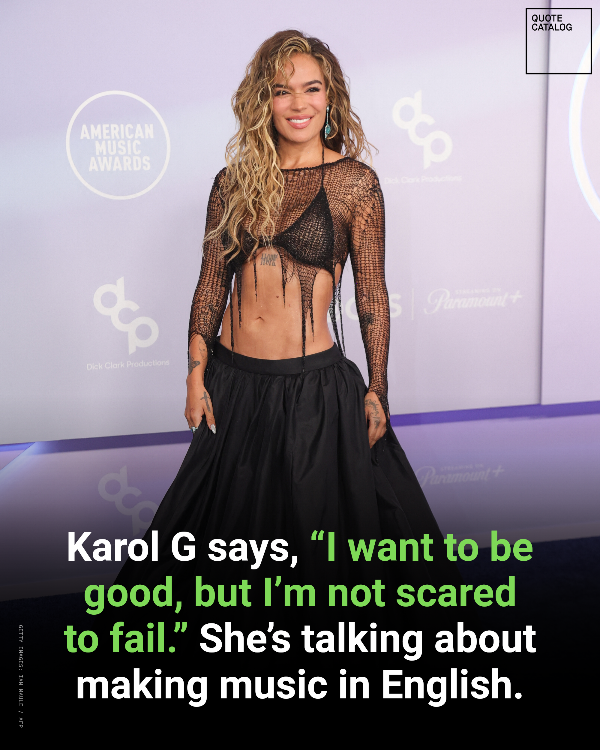 Karol G performing on stage