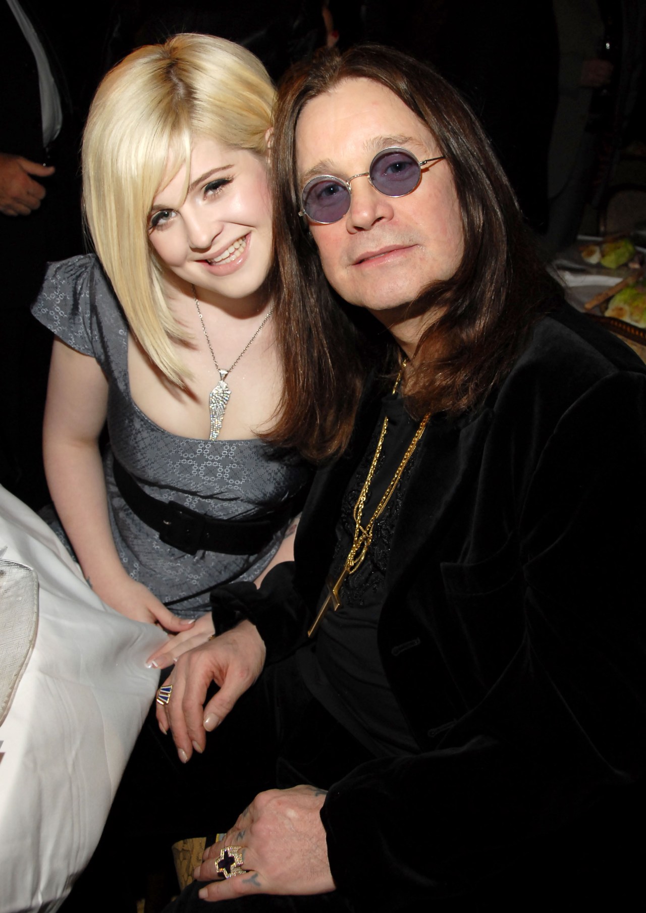 Kelly Osbourne and Ozzy Osbourne together at the 2006 Rock and Roll Hall of Fame Induction Ceremony