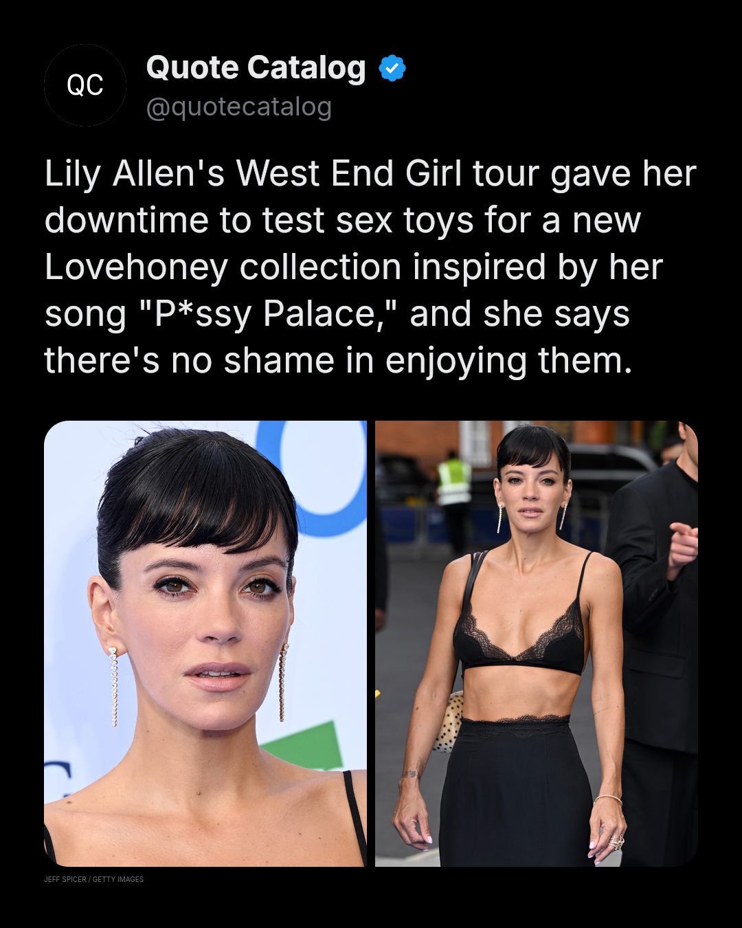 Lily Allen posing for a photo