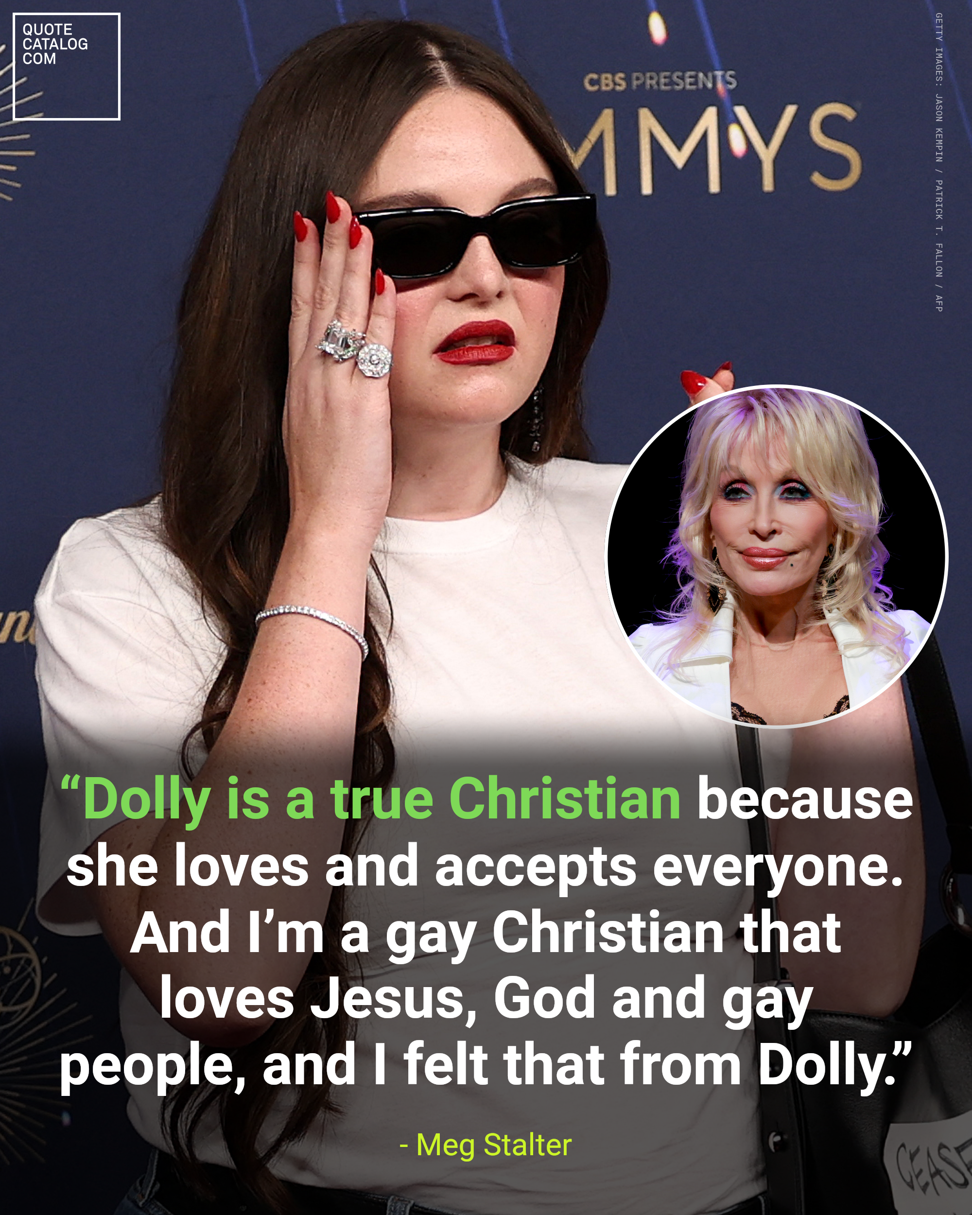 Meg Stalter and Dolly Parton