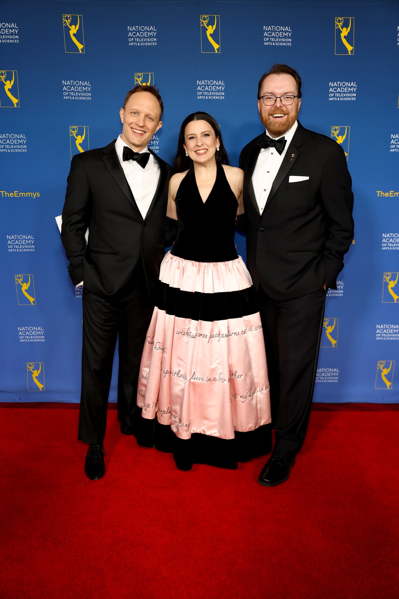 Aron Accurso, Rachel Griffin Accurso, and Adam Sharp at the 2026 Children's & Family Emmy Awards at Jazz at Lincoln Center in New York City