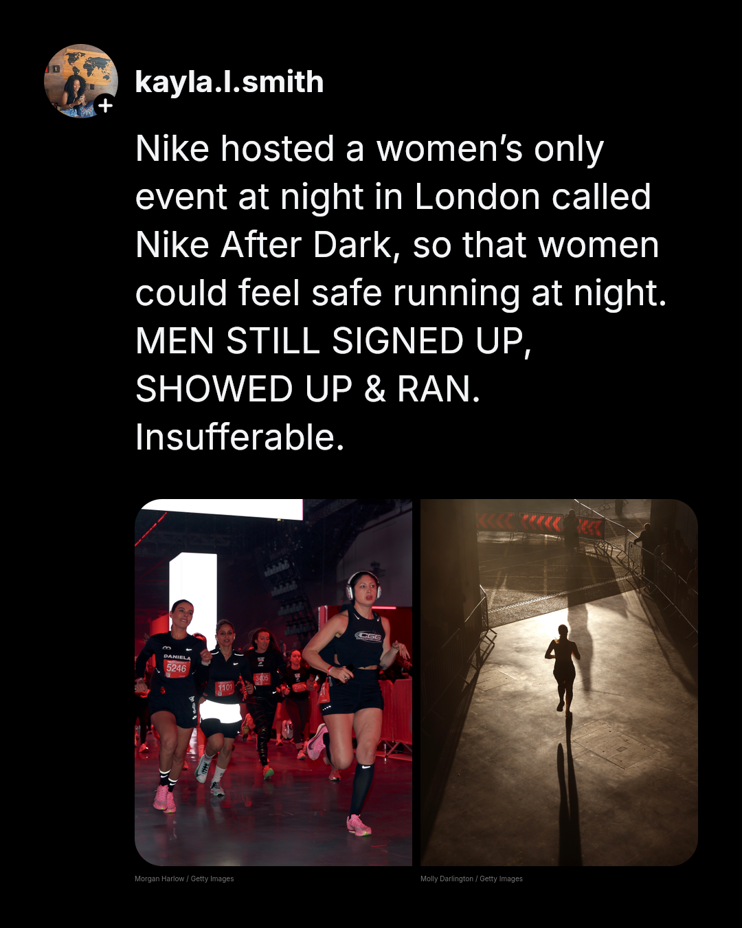 Runners participating in Nike's After Dark 10K race in London