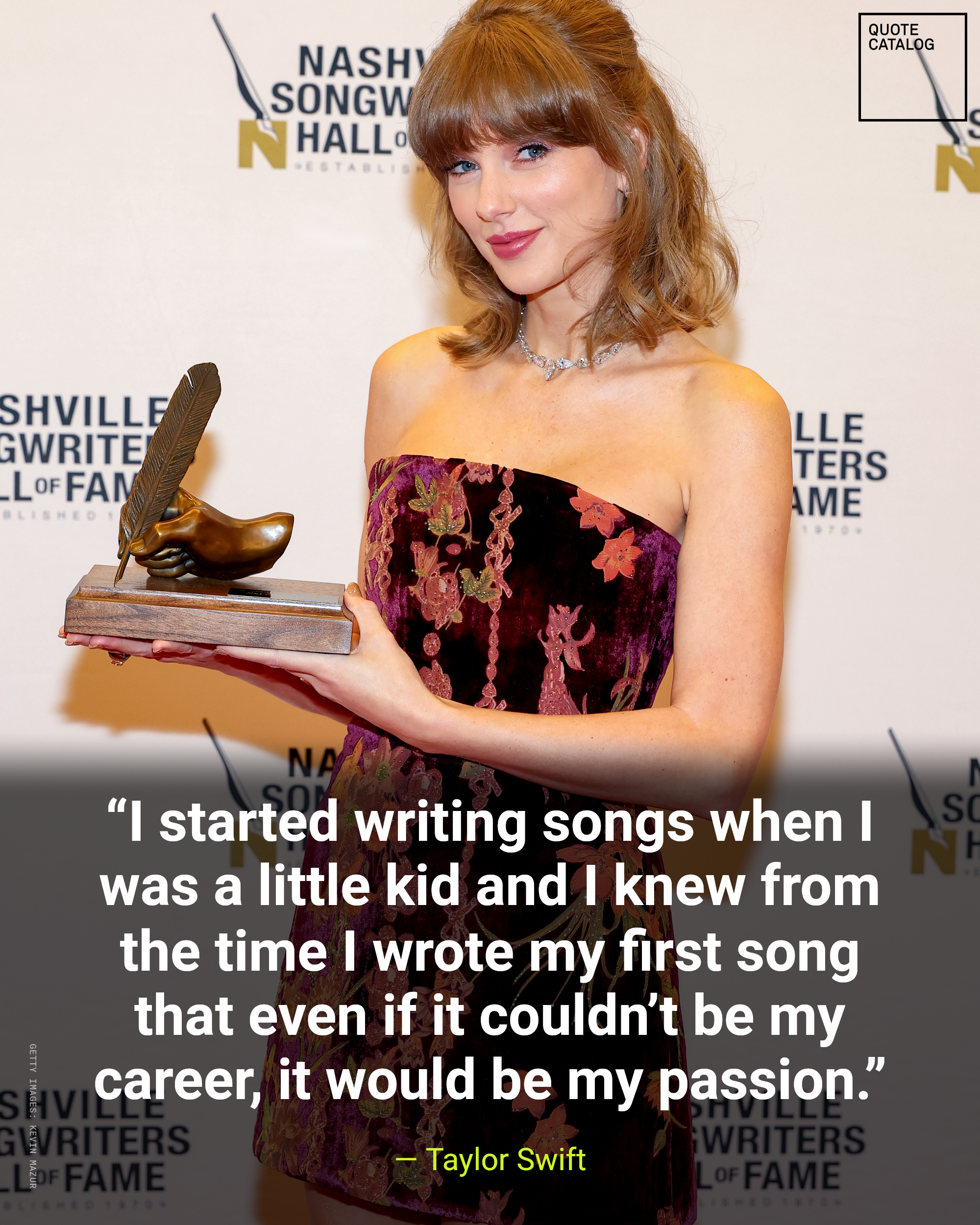 Taylor Swift at the Nashville Songwriters Hall of Fame induction ceremony