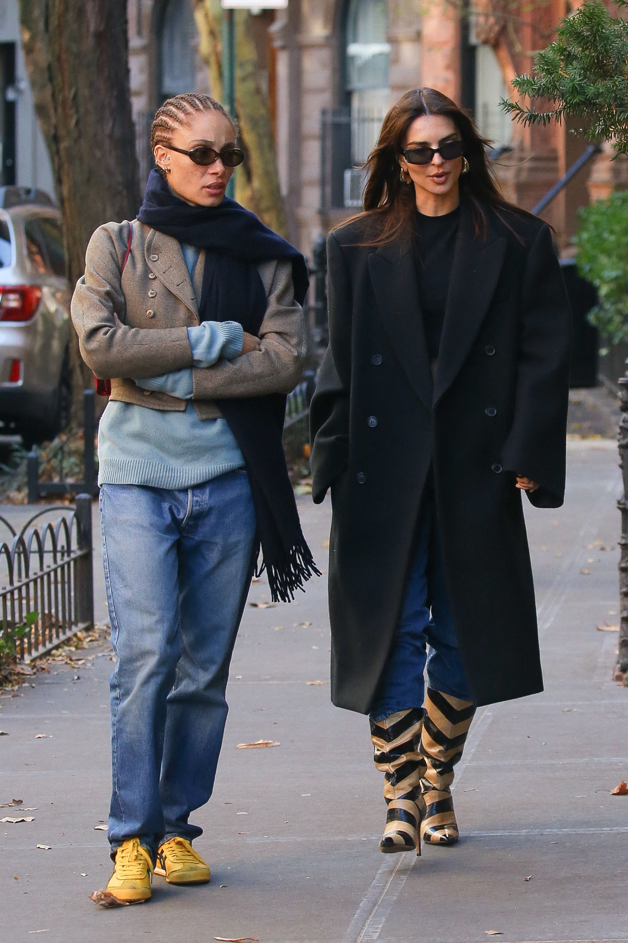 Emily Ratajkowski and Adwoa Aboah grab lunch together in New York City