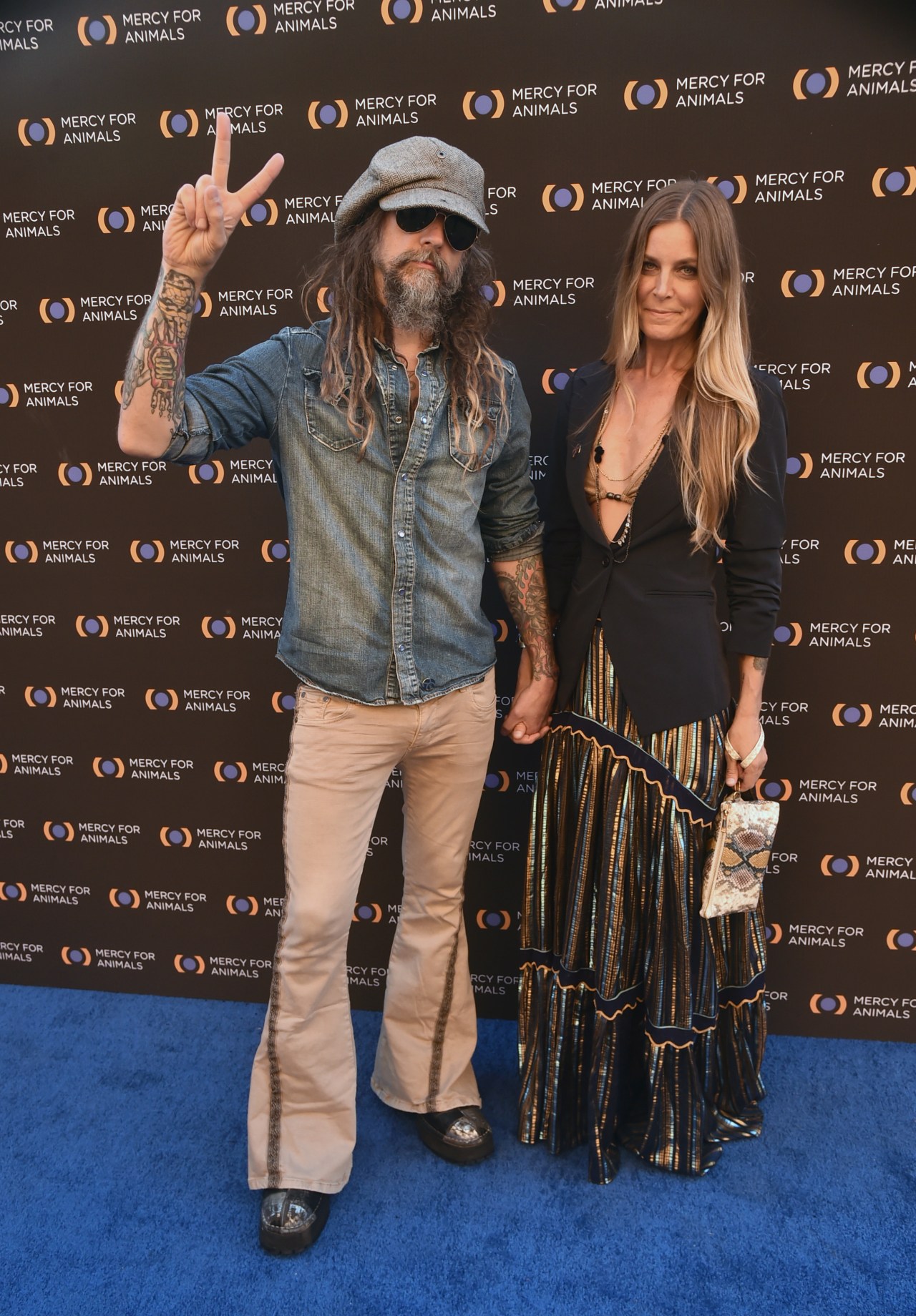 Rob Zombie and Sheri Moon Zombie at the Mercy For Animals 20th Anniversary Gala at The Shrine Auditorium in Los Angeles